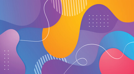 abstract background fluid blue, orange, purple, green, yellow, and red gradient colorful design