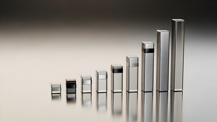 business graph on dark background