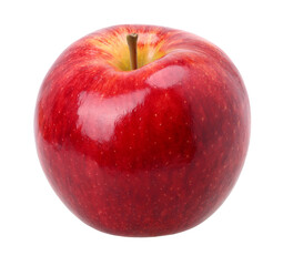 Red apple isolated, fresh red apple, transparent PNG, PNG format, single