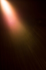 Abstract Natural Sun flare on the black