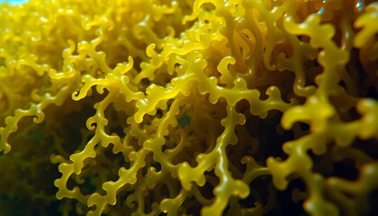 Close-up of vibrant green wakame seaweed underwater,  algae,  botany