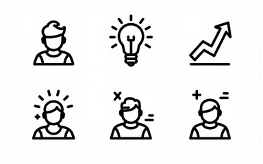 Core Values thin line icons set. Core Values, Integrity, Innovation, Growth, Goal, Trust, Teamwork, Customers, Ethics, Motivation, Vision editable stroke icon. Vector. High quality