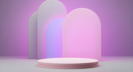Abstract 3D Podium Display