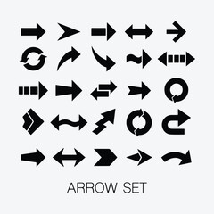 Red Arrow Vector Icon Set