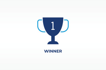 WINNER vector, icon or logo sign isolated symbol illustration