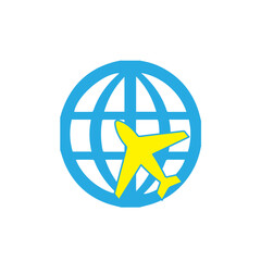 Fototapeta premium International Air Travel Symbol