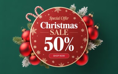 Christmas Clearance Sale Background