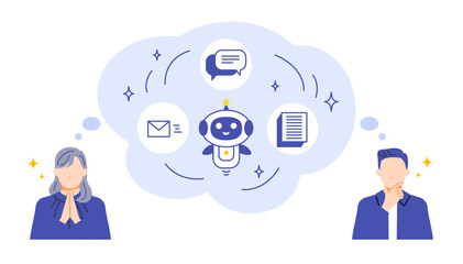 人工知能で仕事が楽になることに気づき喜ぶビジネスパーソン