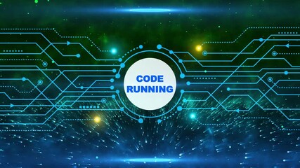 Futuristic abstract digital network connection data flow with glowing particles and circuit board lines representing technology innovation and artificial intelligence processing - Powered by Adobe