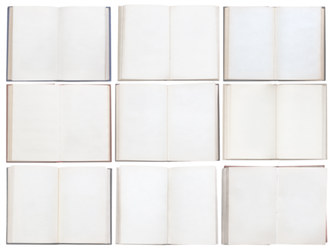 Collection of Empty Books for Design Use