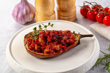 Gourmet baked eggplant with meat