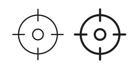Aim icon in line design. Simple icon vector