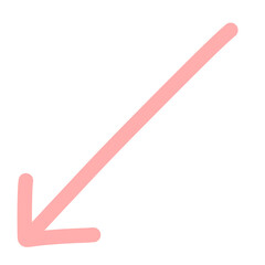 light pink hand drawn simple arrow