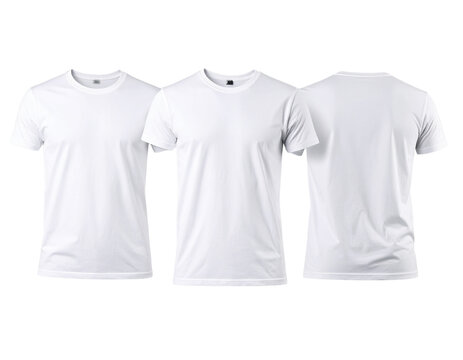 Set of white front and back view tee sweatshirt sweater long sleeve on transparent ba - 5