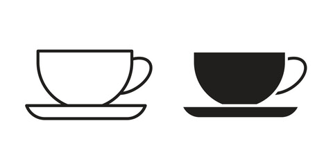 Coffee icon in line design. Simple icon vector