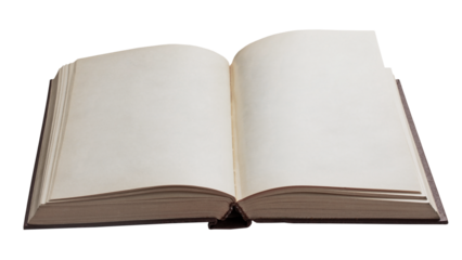 Open Book with Blank Pages for Writing