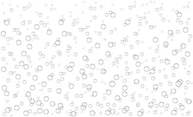 Realistic fizzing water drops background.