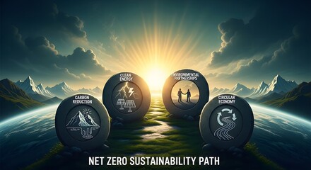 Net Zero Sustainability Path Concept