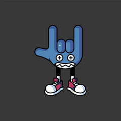 Blue Hand Monster with Red Shoes.eps