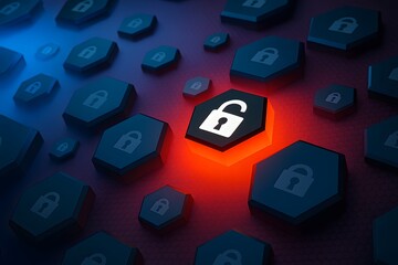 Cybersecurity Breach Concept – Unlocked Padlock Symbolizing Data Protection Risk
