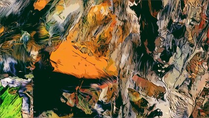 Abstract art background . Hand painting artwork on canvas .