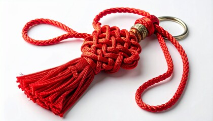 Red rope chinese key chain knot. 