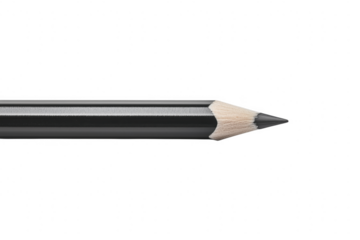 Graphite pencil sharpened point isolated on a transparent background