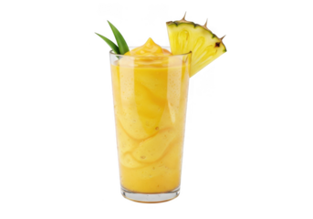 Yellow smoothie isolated on white background isolated on transparent background