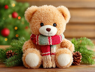 a cute Christmas teddy bear