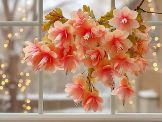a flowering Christmas cactus