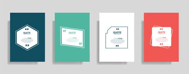 Create Engaging Content With These Modern Quote Box Templates For Social Media and Marketing Campaigns, Featuring Bold Color Palettes and Clean Design