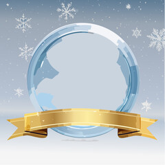 Elegant Gold Ribbon Minimal Winter Poster