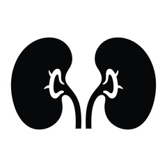 Kidney icon of human internal organ