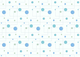 シンプルでかわいい水玉模様のシームレス背景_ブルー