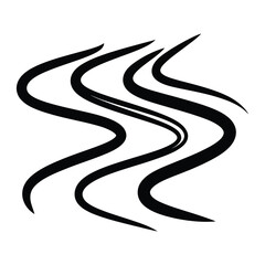 Abstract wave lines pattern icon design