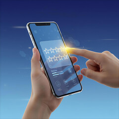 Person s finger interacting with a smartphone screen