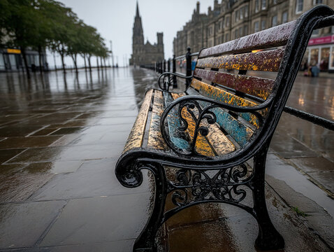 The seaside promenade of Kirkcaldy, Scotland image