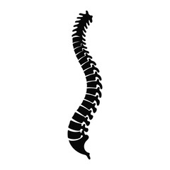 Spine silhouette medical icon illustration
