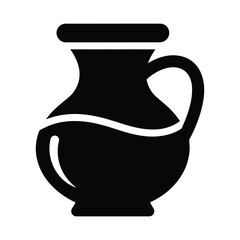 Pitcher full of water icon silhouette