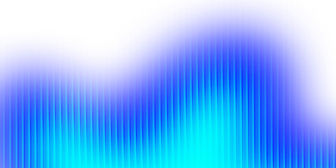Abstract wave element of glowing blue gradient fractal glass with noise and grainy texture