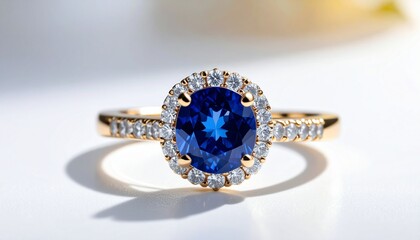 サファイアとダイヤモンドの指輪