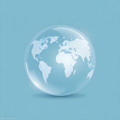 Crystal globe showcasing global connections for international business expansion and worldwide growth