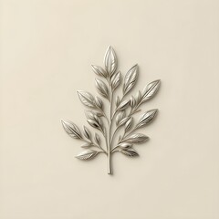 Elegant silver olive branch bringing serenity to your design projects and creative endeavors now
