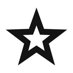 Star icon with outline rating symbol