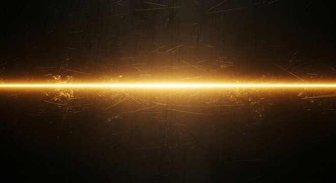 Stunning golden light streaks across textured black surface creating a dramatic, modern background for technology or futuristic designs, adding visual depth