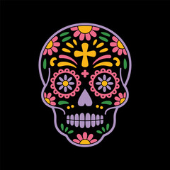 Sugar Skull Day of the Dead Floral
