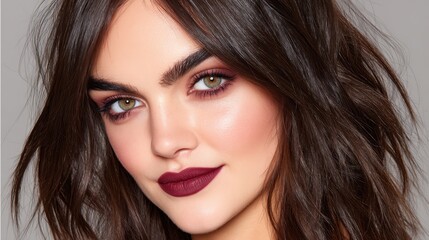 Fototapeta premium Makeup application tutorial beauty studio video content indoor close-up glamour and elegance
