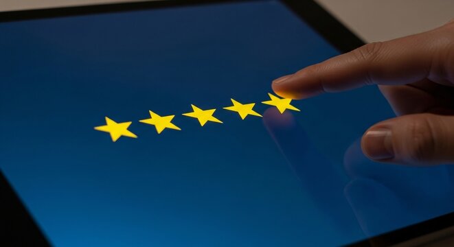 User Experience Boost Achieve 5 Star Rating Online Customer Satisfaction Survey on Touchscreen Device Evaluating Performance with Digital Feedback for Growth Metrics