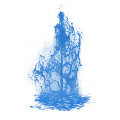 Obraz premium Fountain blue isolated transparent background 3d rendering 