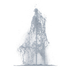 Obraz premium Fountain with foam isolated transparent background 3d rendering 